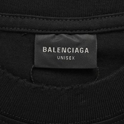 Camiseta Balenciaga con logo desgastado en negro