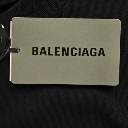 Camiseta Balenciaga con logo desgastado en negro