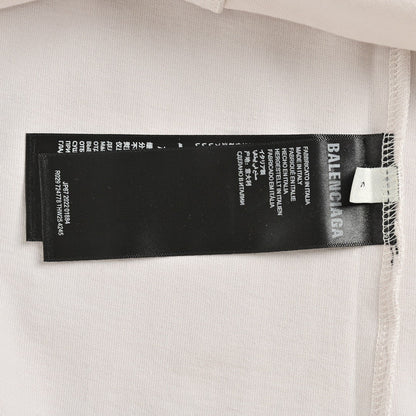 Camiseta Balenciaga con logo desgastado en blanco