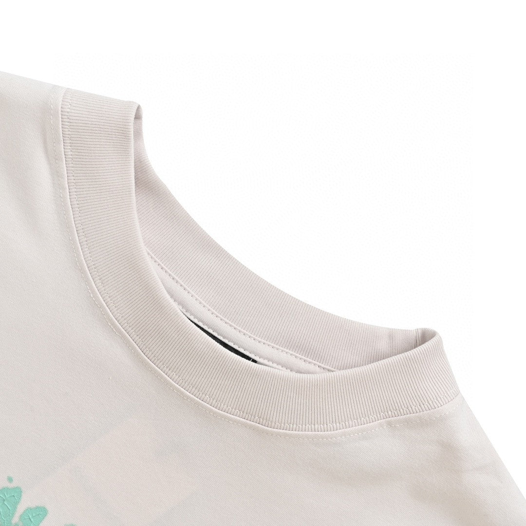 Balenciaga Distressed Logo T-shirt In - White Unisex Streetwear Limited Edition - The Balenciaga Distressed Logo T-Shirt in white is a stylish addition to any casual wardrobe.