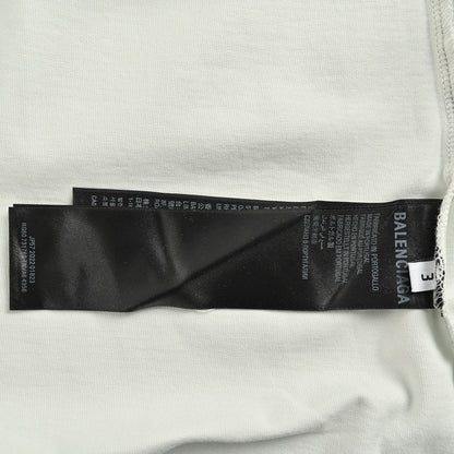 Camiseta Balenciaga con logo desgastado en blanco