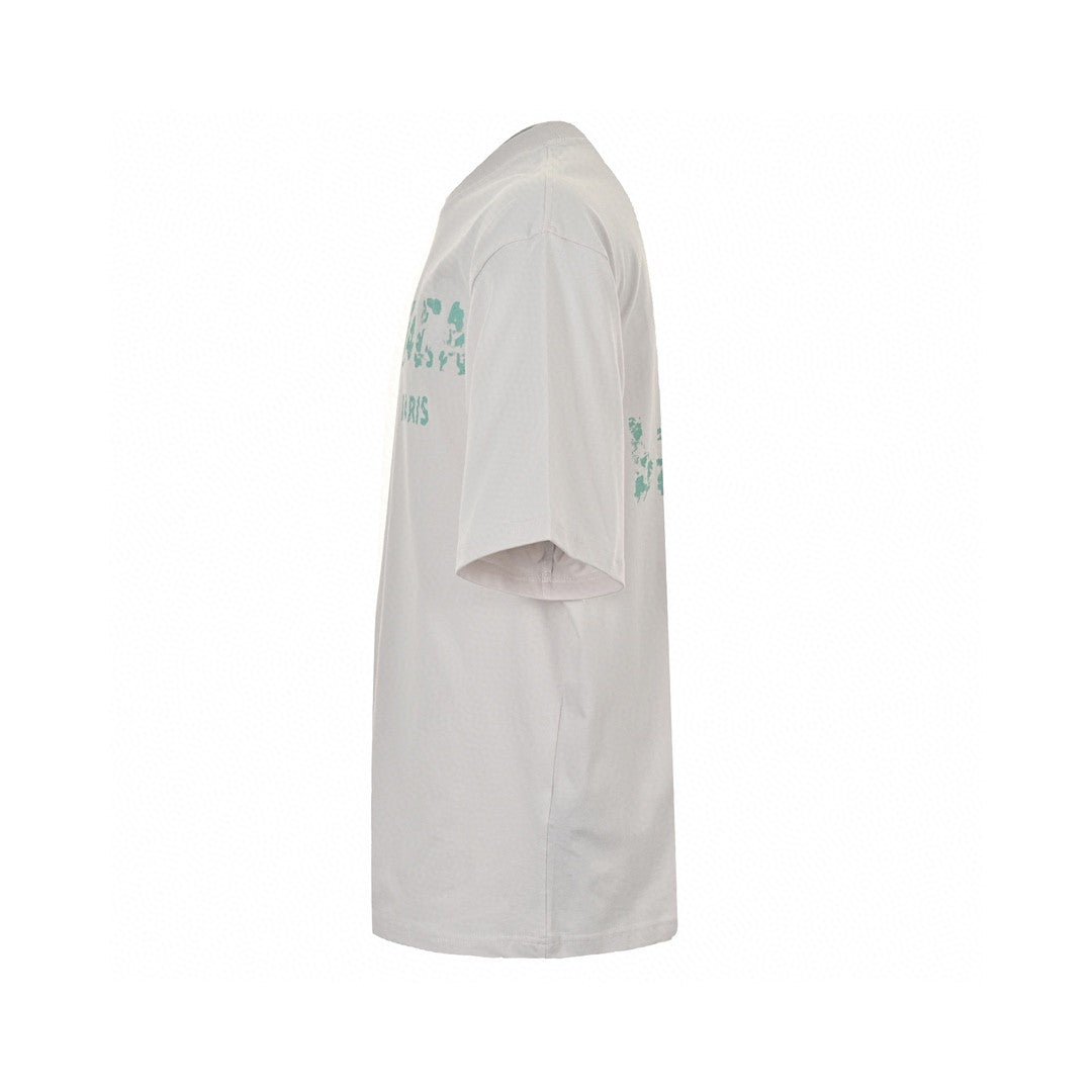 Balenciaga Distressed Logo T-shirt In - White Unisex Streetwear Limited Edition - The Balenciaga Distressed Logo T-Shirt in white is a stylish addition to any casual wardrobe.