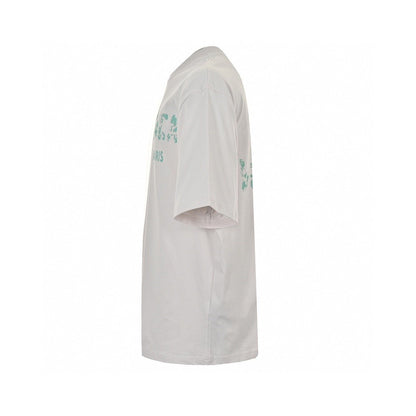 Balenciaga Distressed Logo T-shirt In - White Unisex Streetwear Limited Edition - The Balenciaga Distressed Logo T-Shirt in white is a stylish addition to any casual wardrobe.