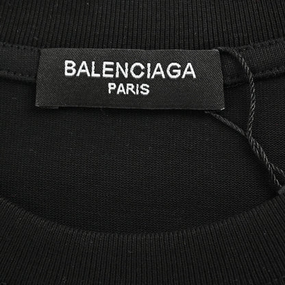 Camiseta Balenciaga con logo BB goteando (negra)