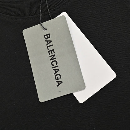Camiseta Balenciaga con logo BB goteando (negra)