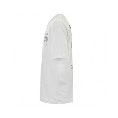 Balenciaga Dripping Bb Logo T-shirt (white) Unisex Streetwear Limited Edition - The Balenciaga Dripping BB Logo T-Shirt in white is a statement piece that combines simplicity