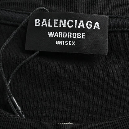 Camiseta Balenciaga con parche bordado y logo (negra)