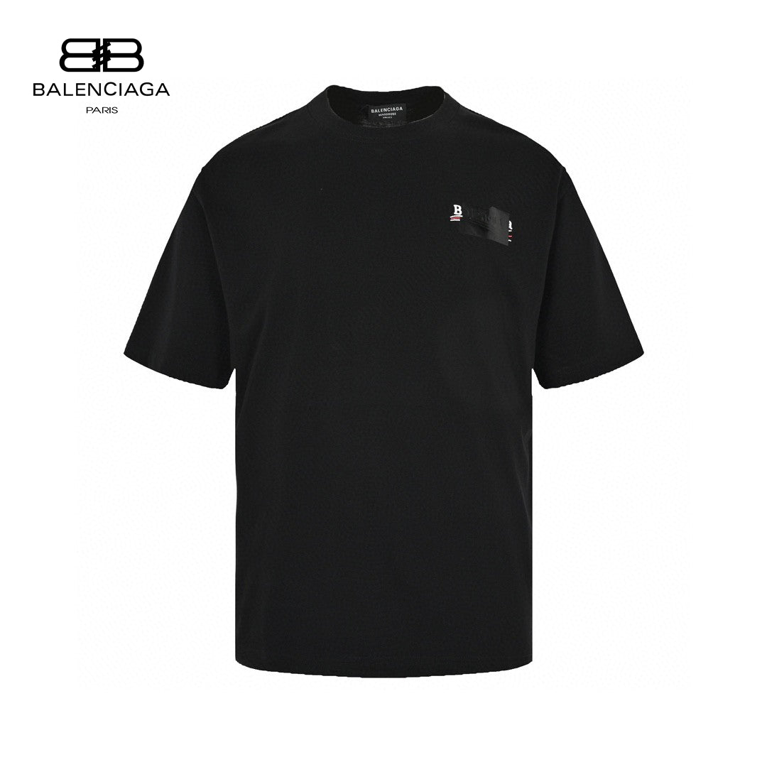 Balenciaga Embroidered Patch Logo T-shirt (black) Unisex Streetwear Limited Edition - The Balenciaga Embroidered Patch Logo T-Shirt in black brings a modern twist to classic streetwear.