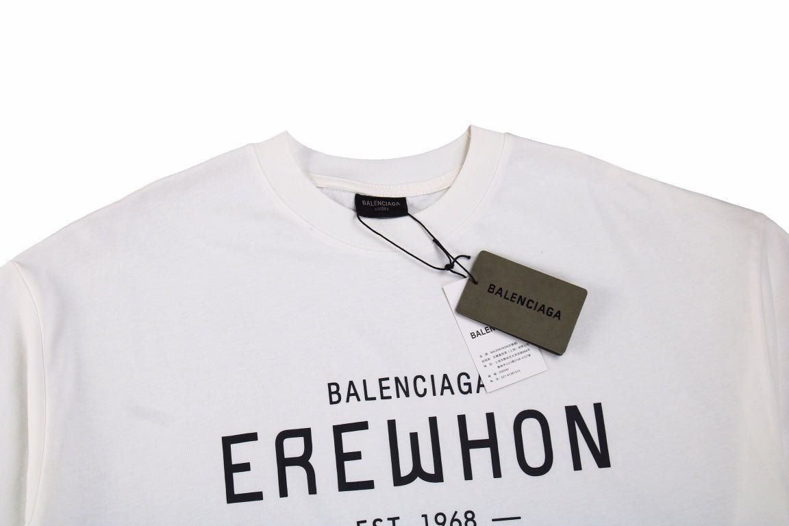 Balenciaga Erewhon T-shirt - White Unisex Streetwear Limited Edition - <span>White t-shirt featuring the text 'Balenciaga Erewhon Est. 1968 Los Angeles' on the front. Made