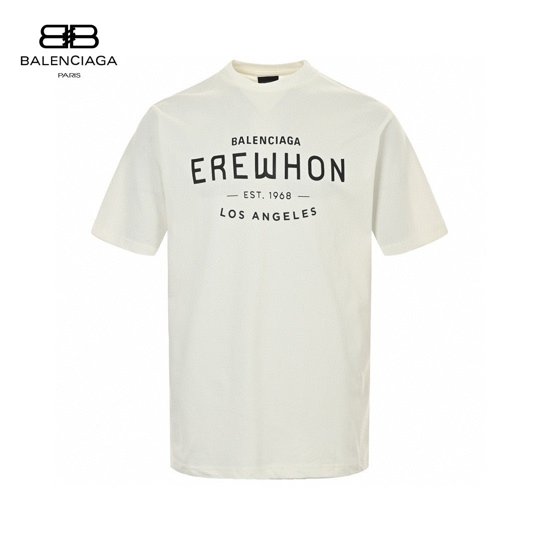Balenciaga Erewhon T-shirt Unisex Streetwear Limited Edition - This Balenciaga t-shirt features the 'EREWHON' print in bold letters. Made from high-quality cotton, it