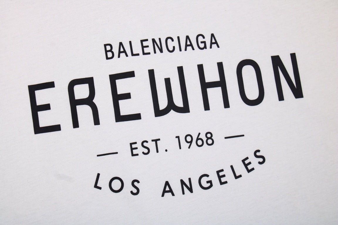 Balenciaga Erewhon T-shirt - White Unisex Streetwear Limited Edition - <span>White t-shirt featuring the text 'Balenciaga Erewhon Est. 1968 Los Angeles' on the front. Made