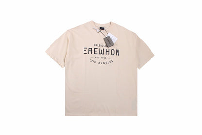 Balenciaga Erewhon T-shirt (beige) Unisex Streetwear Limited Edition - <span>Beige t-shirt featuring the text 'Balenciaga Erewhon Est. 1968 Los Angeles' on the front. Crafted