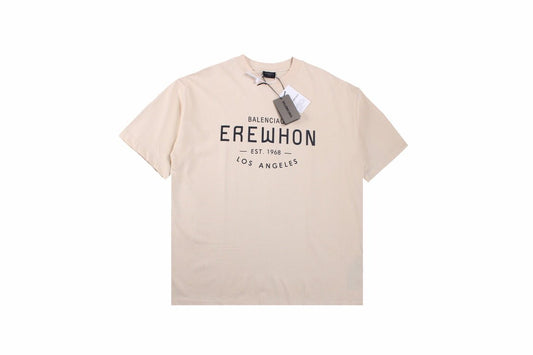 Balenciaga Erewhon T-shirt (beige) Unisex Streetwear Limited Edition - <span>Beige t-shirt featuring the text 'Balenciaga Erewhon Est. 1968 Los Angeles' on the front. Crafted