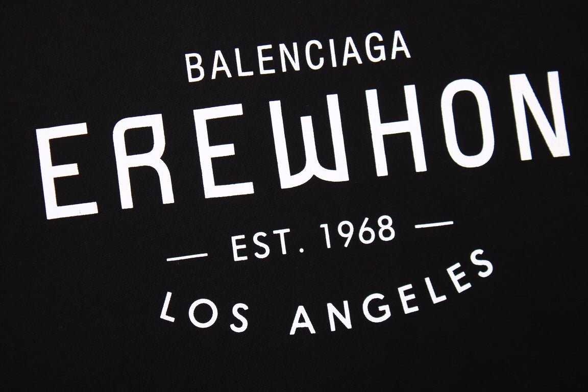 Balenciaga Erewhon T-shirt (black) Unisex Streetwear Limited Edition - <span>Black t-shirt featuring the text 'Balenciaga Erewhon Est. 1968 Los Angeles' on the front. Crafted
