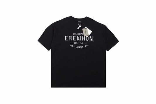 Balenciaga Erewhon T-shirt (black) Unisex Streetwear Limited Edition - <span>Black t-shirt featuring the text 'Balenciaga Erewhon Est. 1968 Los Angeles' on the front. Crafted