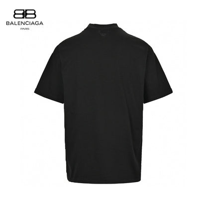 Balenciaga Est. 1917 Crest T-shirt (black) Unisex Streetwear Limited Edition - This black Balenciaga T-shirt features a bold, collegiate-inspired design with the brand name and establishment