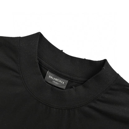 Balenciaga Est. 1917 Crest T-shirt (black) Unisex Streetwear Limited Edition - This black Balenciaga T-shirt features a bold, collegiate-inspired design with the brand name and establishment