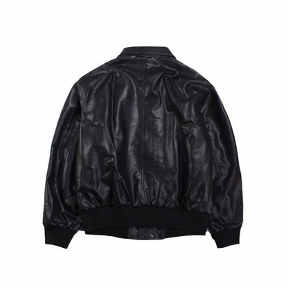 BALENCIAGA Fau - Leather Jacket - Black Unisex Streetwear Limited Edition