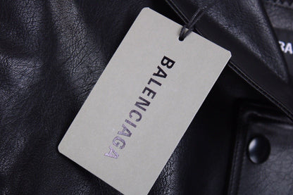 Chaqueta de piel sintética Balenciaga negra