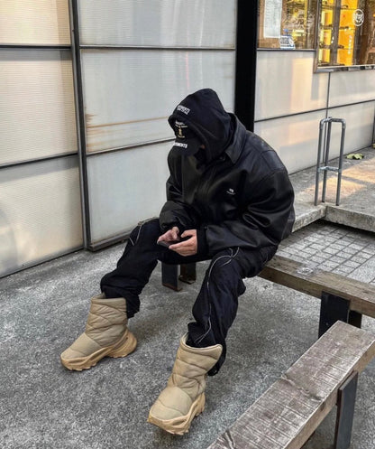 Chaqueta de piel sintética Balenciaga negra