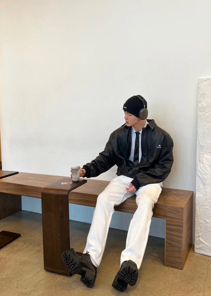 Chaqueta de piel sintética Balenciaga negra