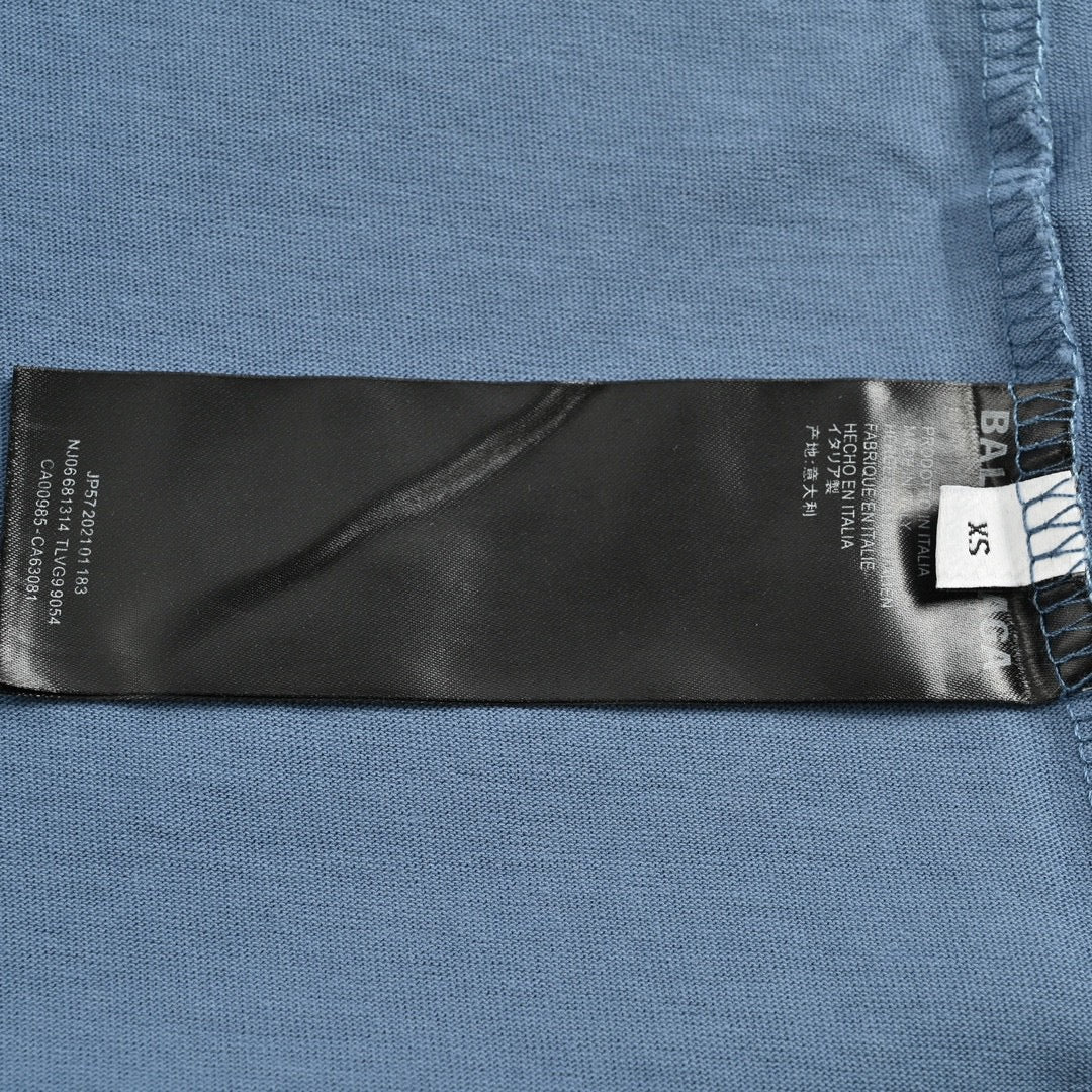 Camiseta Balenciaga con logo de llama (azul)