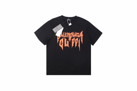 Balenciaga Gothic Logo T-shirt - Black Unisex Streetwear Limited Edition - This black Balenciaga t-shirt features the brand's name in a striking gothic font, colored in