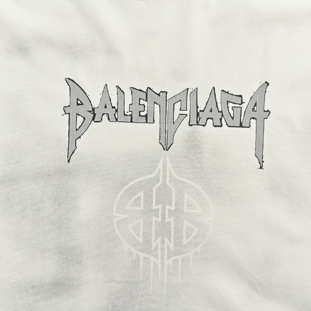 Camiseta Balenciaga con logo gótico (blanca)