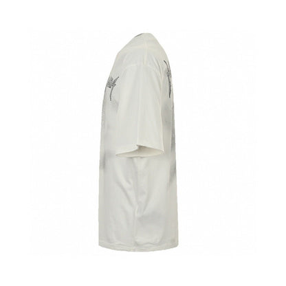 Balenciaga Gothic Logo T-shirt (white) Unisex Streetwear Limited Edition - The Balenciaga Gothic Logo T-Shirt in white is a bold and contemporary piece that combines