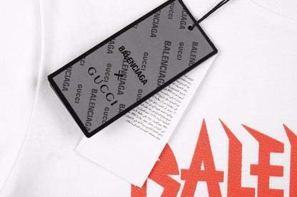 Camiseta Balenciaga Gothic Logo - Blanca