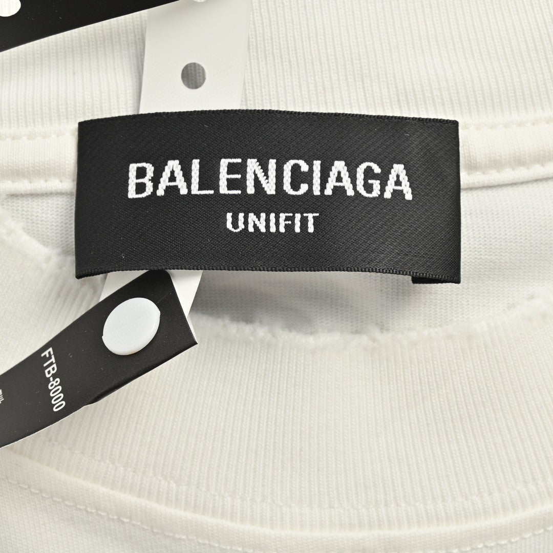 Camiseta Balenciaga con logo gótico (blanca)