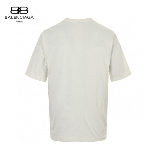 Balenciaga Gradient Logo T-shirt - Red Unisex Streetwear Limited Edition - This Balenciaga T-shirt features a minimalist design with a striking gradient logo across the chest.