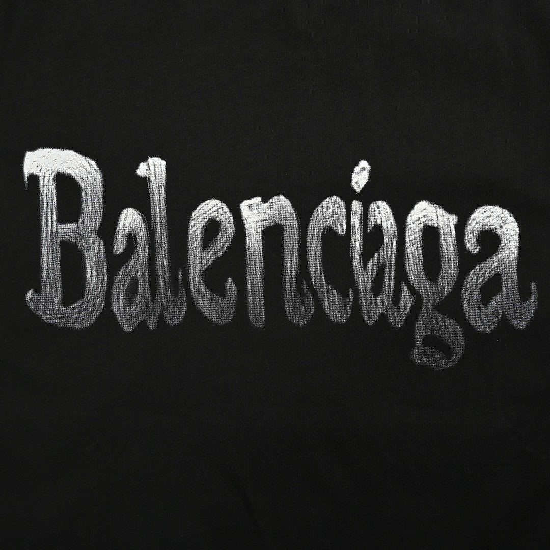 Camiseta Balenciaga con logo degradado (negra)