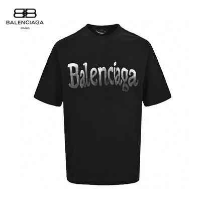 Balenciaga Gradient Logo T-shirt (black) Unisex Streetwear Limited Edition - This black Balenciaga T-shirt is a perfect blend of simplicity and style. It features a