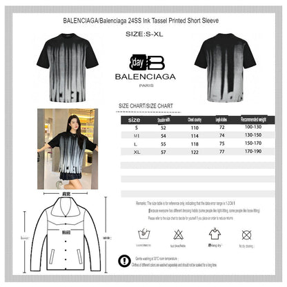 Camiseta negra con rayas degradadas de Balenciaga