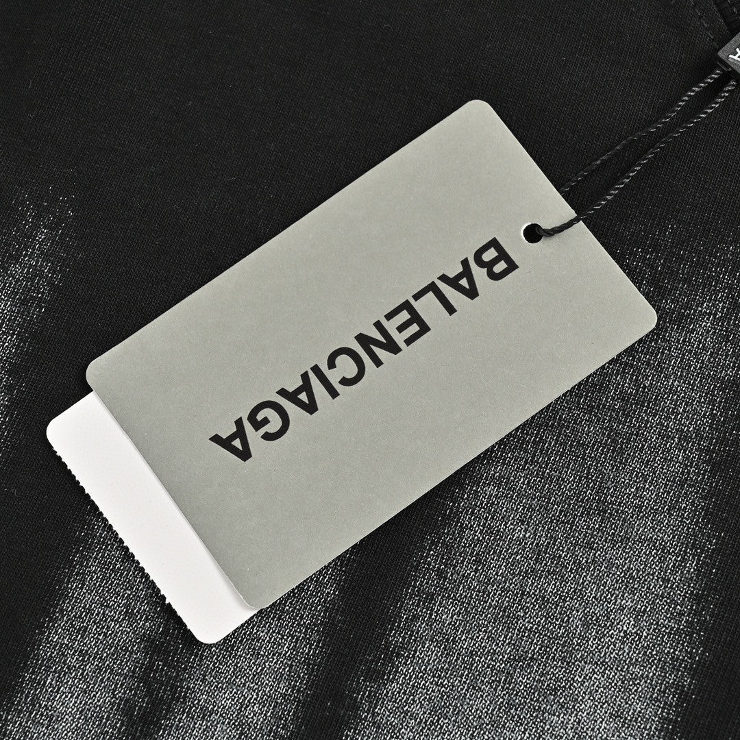 Camiseta negra con rayas degradadas de Balenciaga