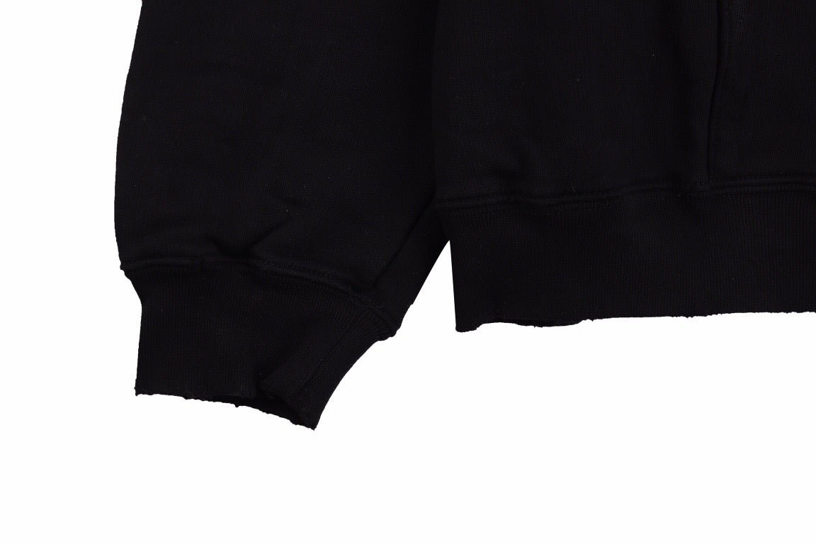 SUDADERA CON CAPUCHA BALENCIAGA CON LOGOTIPO DE GRAFFITI, NEGRA