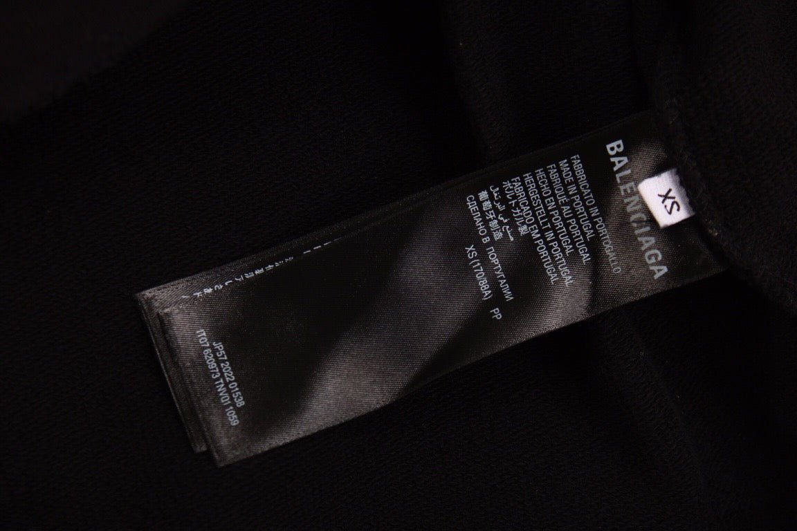 SUDADERA CON CAPUCHA BALENCIAGA CON LOGOTIPO DE GRAFFITI, NEGRA