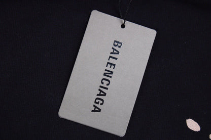 SUDADERA CON CAPUCHA BALENCIAGA CON LOGOTIPO DE GRAFFITI, NEGRA