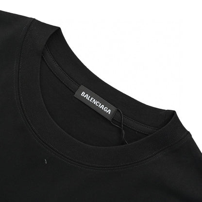 Balenciaga Graffiti Logo T-shirt - Black Unisex Streetwear Limited Edition - This Balenciaga t-shirt features a minimalist design with a graffiti-style 'Balenciaga' logo on the chest.