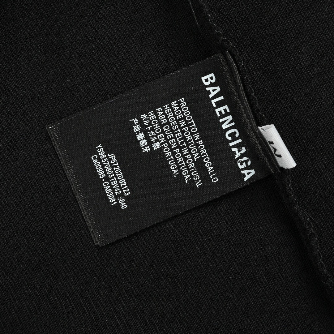 Camiseta negra con logo de grafiti de Balenciaga