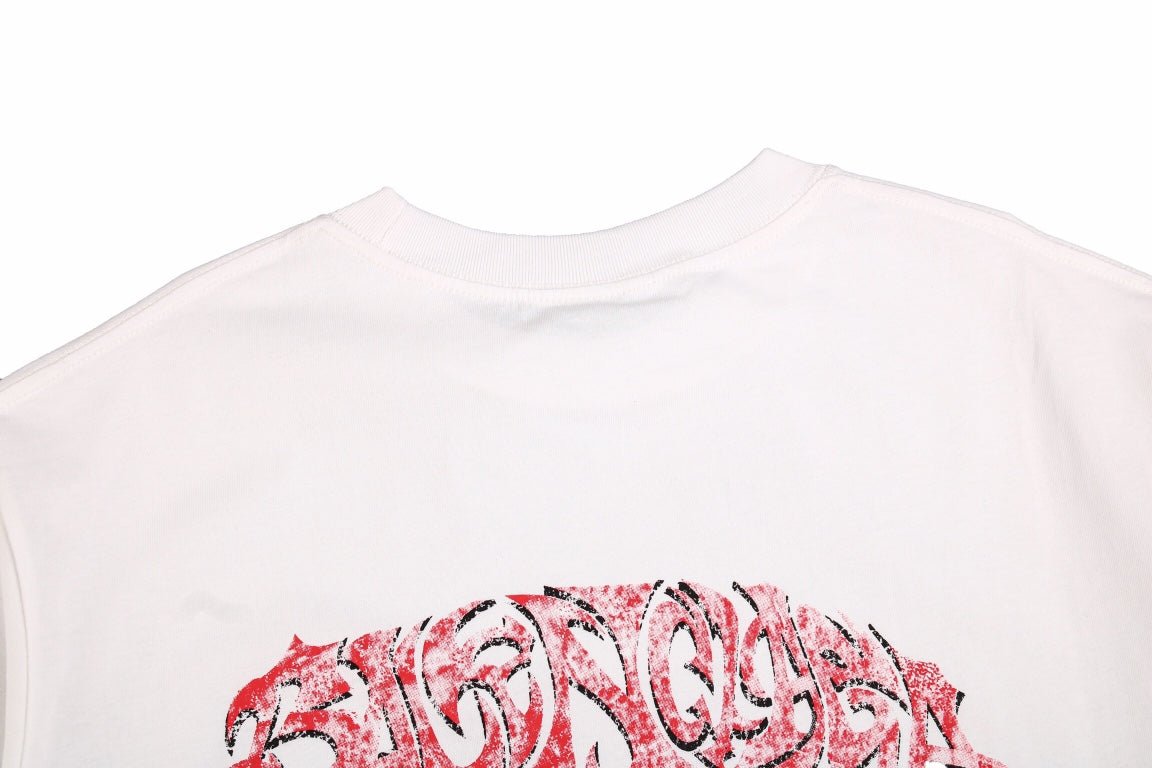 BALENCIAGA Graffiti Logo T-shirt - White Unisex Streetwear Limited Edition - The BALENCIAGA GRAFFITI LOGO T-SHIRT WHITE - REPLICA blends luxury fashion with raw street art