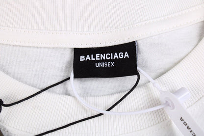 CAMISETA BALENCIAGA CON LOGOTIPO DE GRAFITI BLANCA