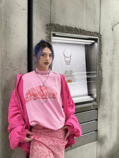 Camiseta BALENCIAGA GRAFFITI rosa