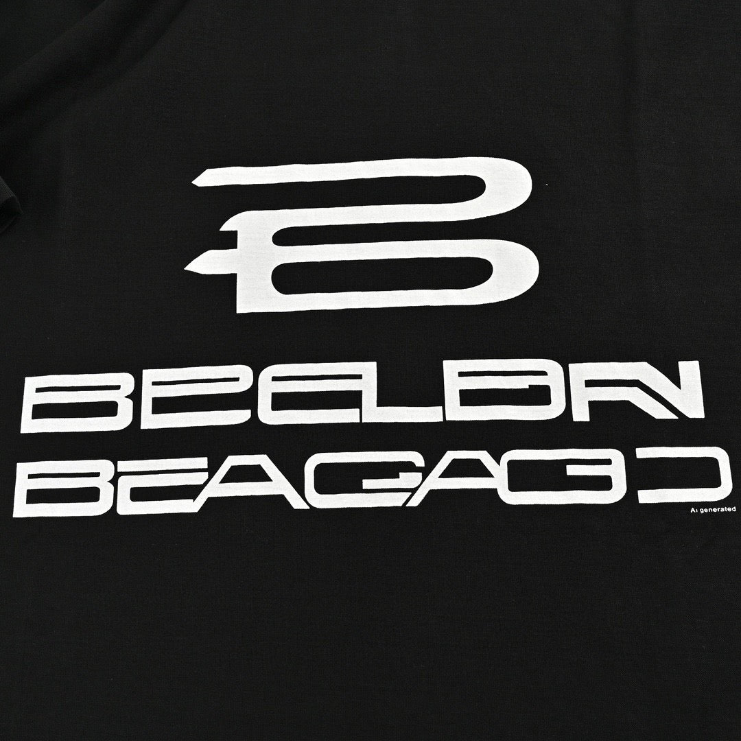 Balenciaga Graphic T-shirt - Black Unisex Streetwear Limited Edition - <span>This Balenciaga t-shirt features a bold graphic design with multiple 'BB' logos and text across