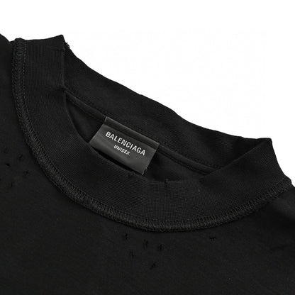 Camiseta negra gráfica de Balenciaga