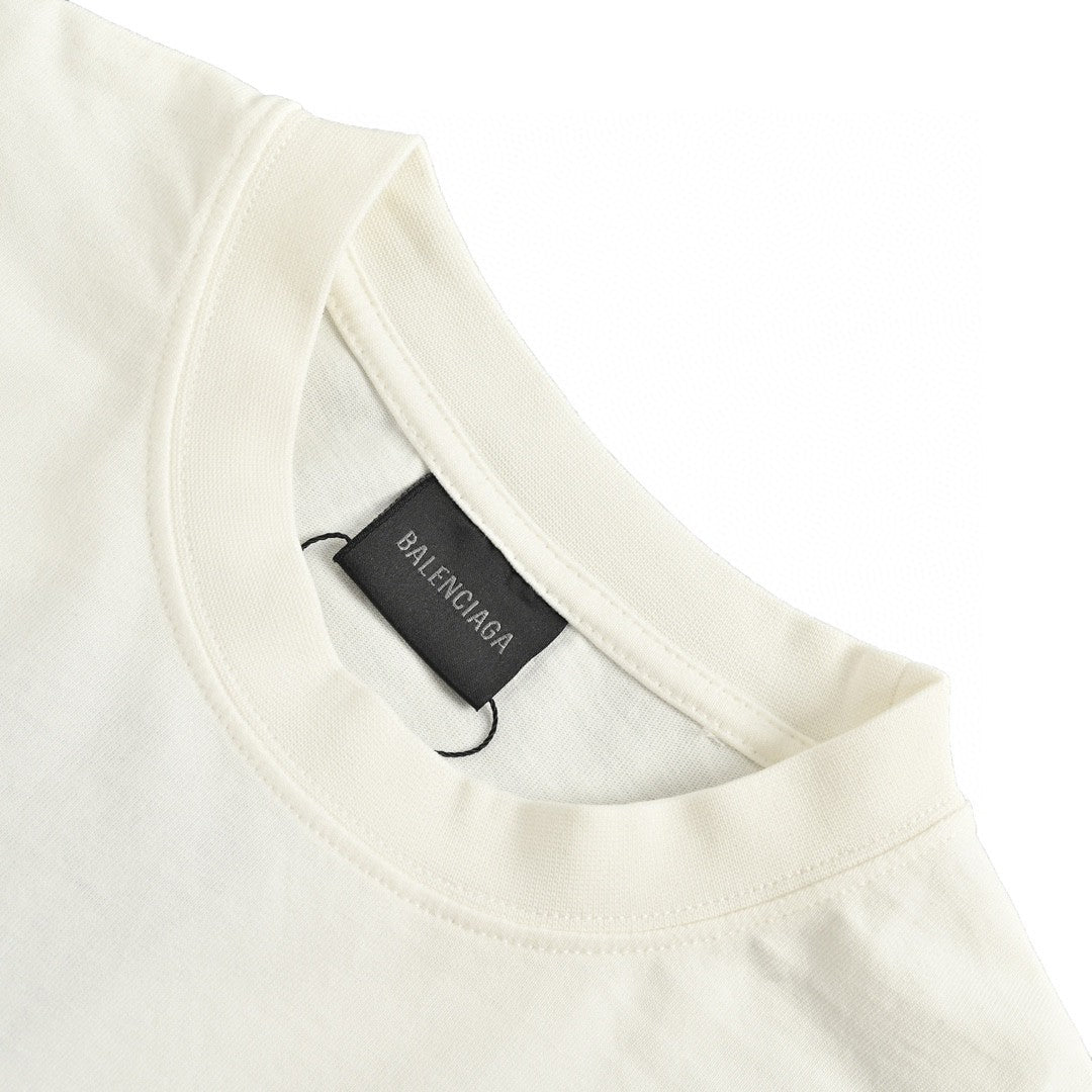 Balenciaga Graphic Logo T-shirt - White Unisex Streetwear Limited Edition - This Balenciaga Graphic Logo T-Shirt features a distinctive design with a bold Balenciaga graphic logo