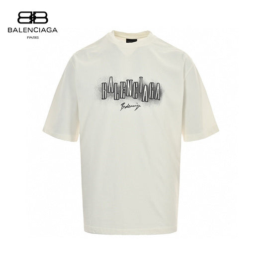 Balenciaga Graphic Logo T-shirt - White Unisex Streetwear Limited Edition - This Balenciaga Graphic Logo T-Shirt features a distinctive design with a bold Balenciaga graphic logo