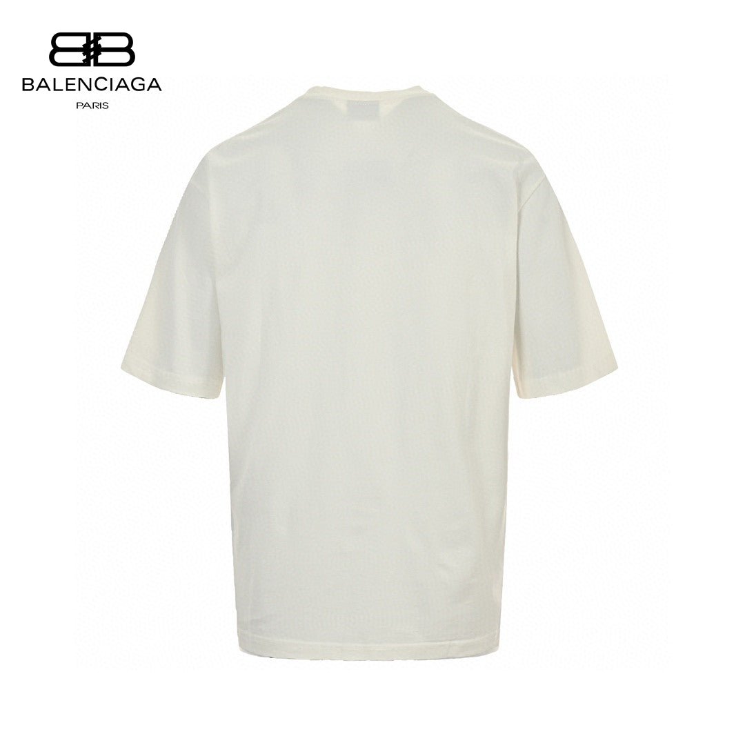 Balenciaga Graphic Logo T-shirt - White Unisex Streetwear Limited Edition - This Balenciaga Graphic Logo T-Shirt features a distinctive design with a bold Balenciaga graphic logo