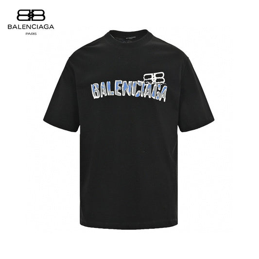 Balenciaga Graphic Logo T-shirt (black) Unisex Streetwear Limited Edition - The Balenciaga Graphic Logo T-Shirt in black is a chic and contemporary piece that showcases